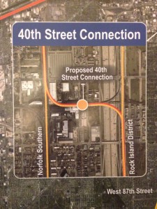 IDOT would use some existing track to cross over from Rock Island tracks to Union Station-bound tracks. 