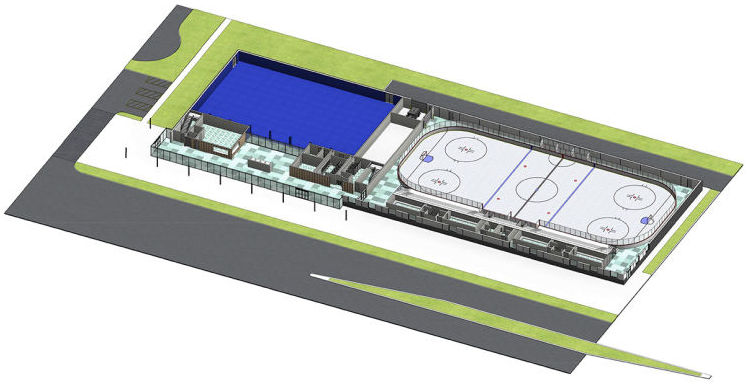 Bird's eye view of the Morgan Park Sports Center (looking east) shows the proposed cul-de-sac in the upper left corner. Image: Beverly Review