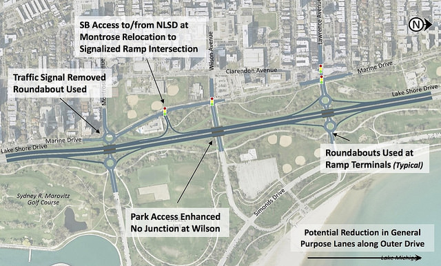 Good News: IDOT Reconsiders Trading Car Lanes for Bus Lanes on the Drive