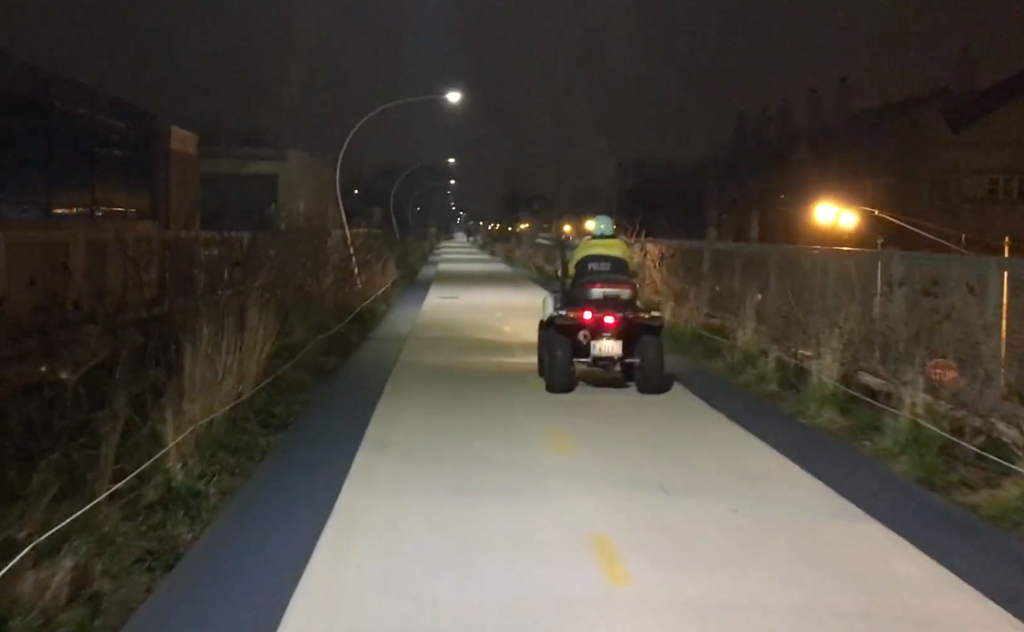 Video: Police on Noisy ATVs Have Begun to Invade the Bloomingdale Trail