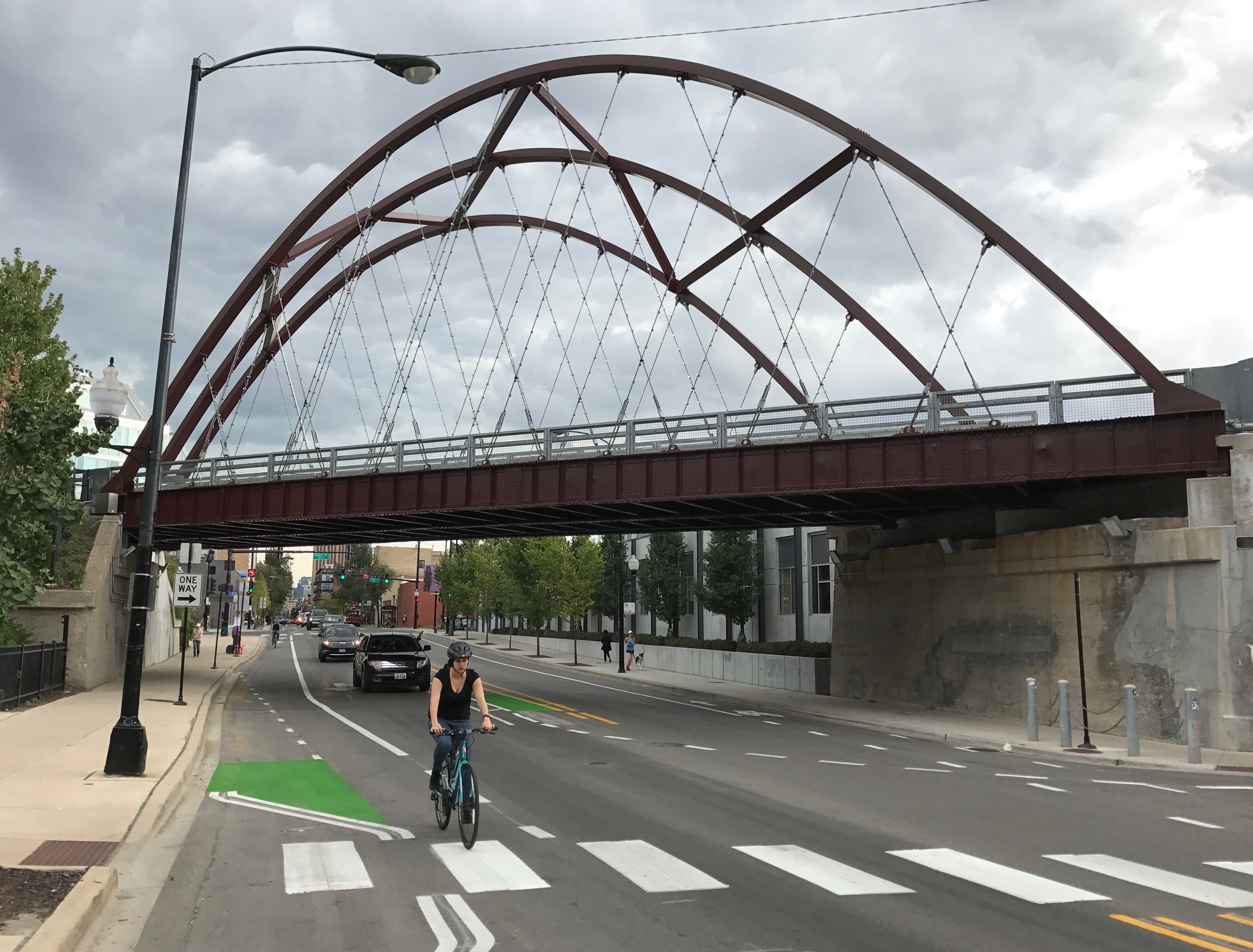 New markings by the Bloomingdale, looking southeast. Photo: John Greenfield