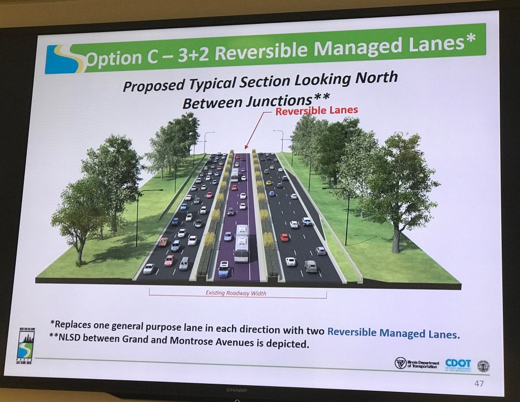 IDOT Favors Managed Lanes for the North LSD Redesign