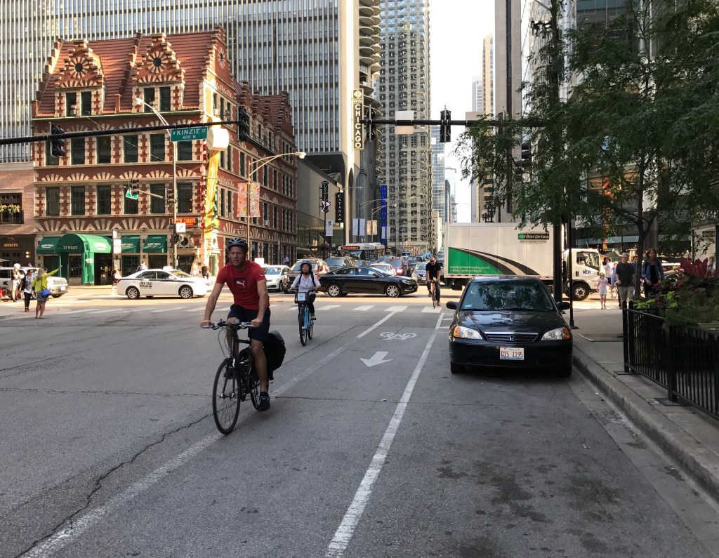 The Despised Dearborn Bike Lane in River North Will Be Getting a Little Less Lousy