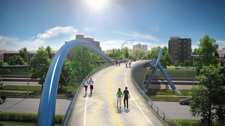 Rendering of the 41st Street Bridge. Image: CDOT