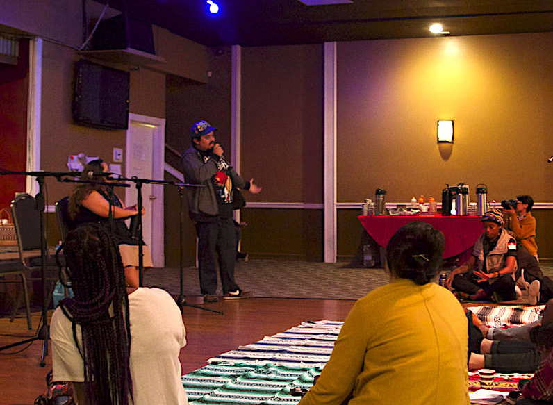 Erick Huerta speaks during the panel. Photo: Michael Anaya