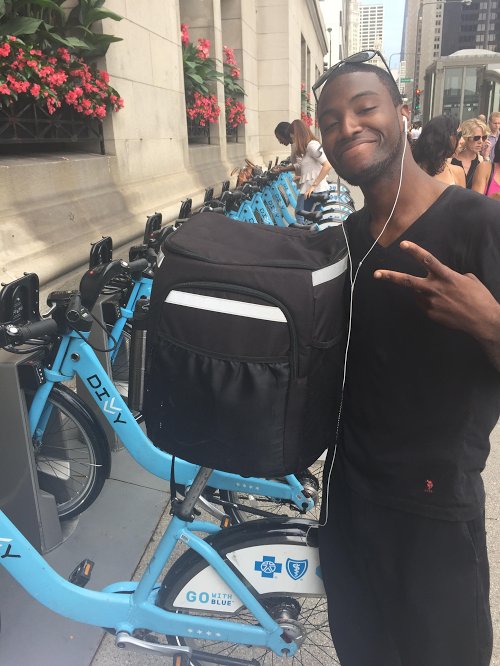 Roland photographed last summer by Union Station. Photo: Kelly Goldthorpe, Divvy