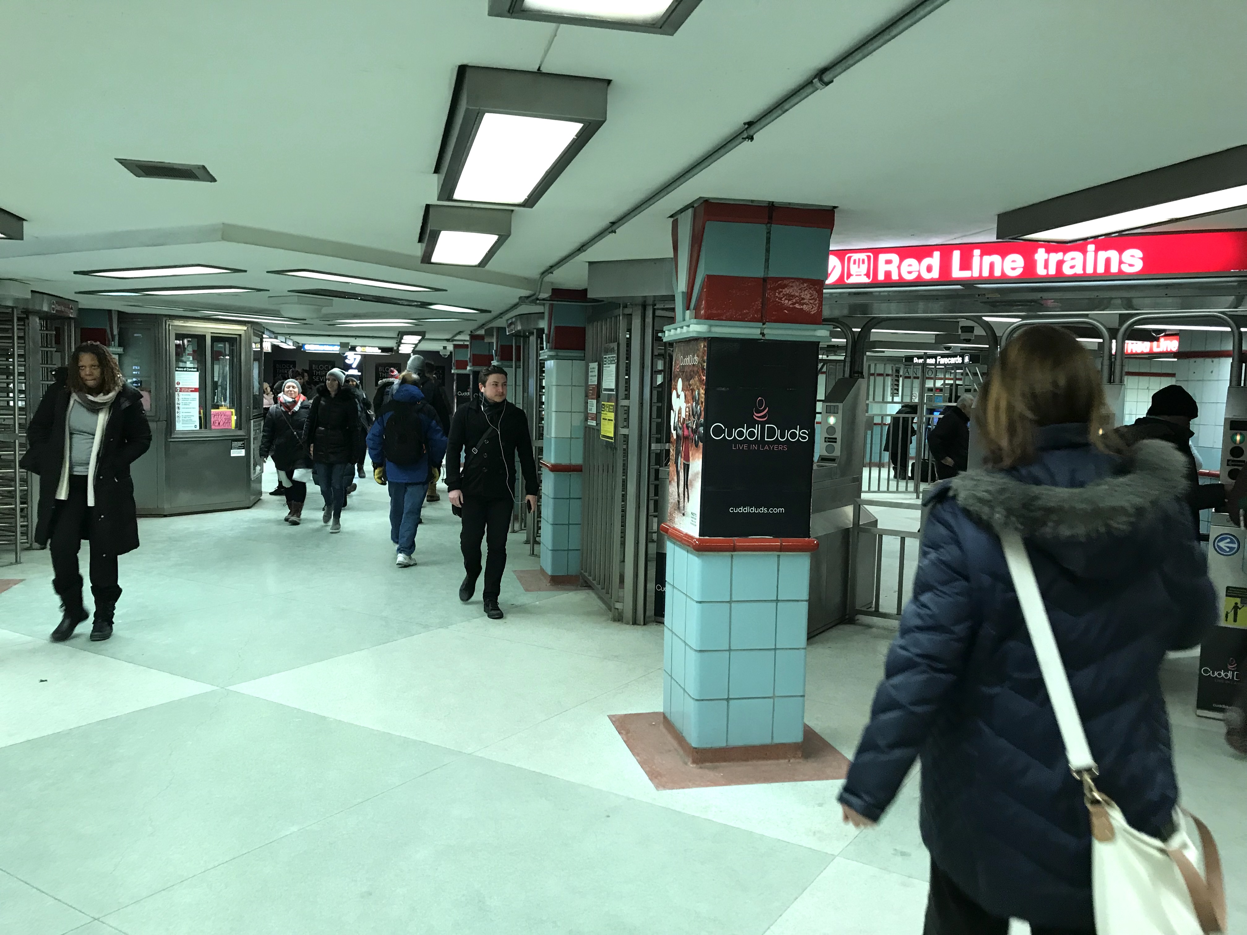 The Pedway connects with the Lake Street Red Line station. Photo: John Greenfield