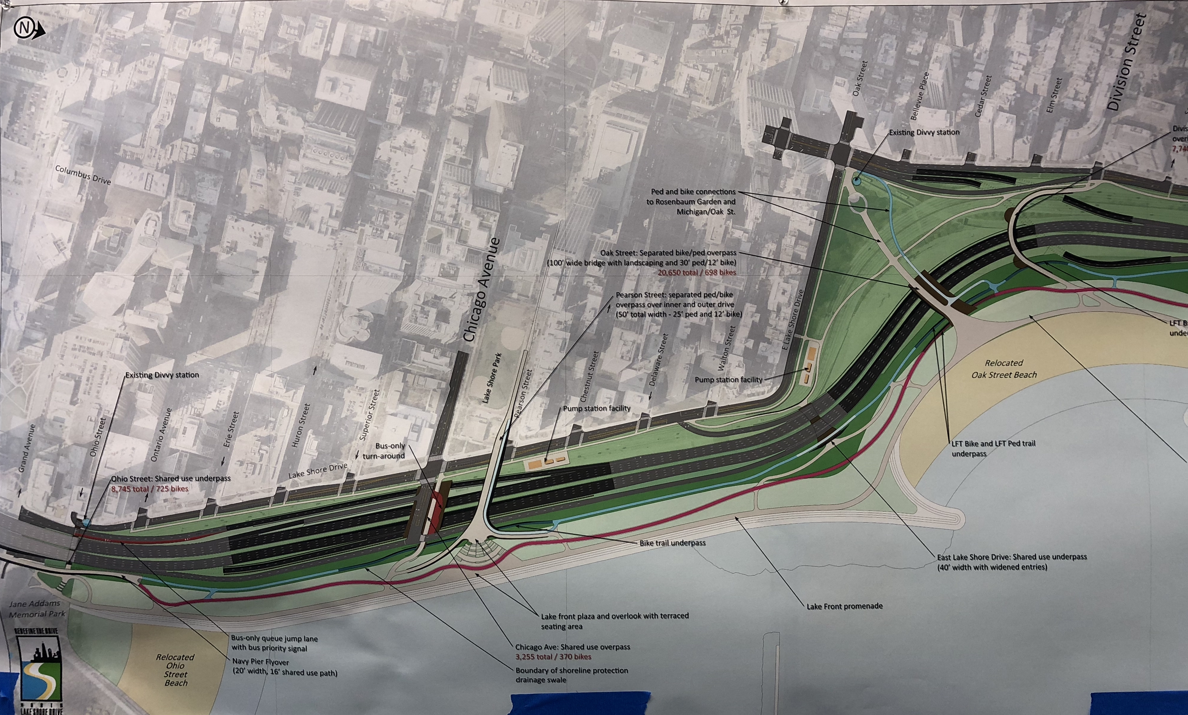 Design proposal around Oak Street beach