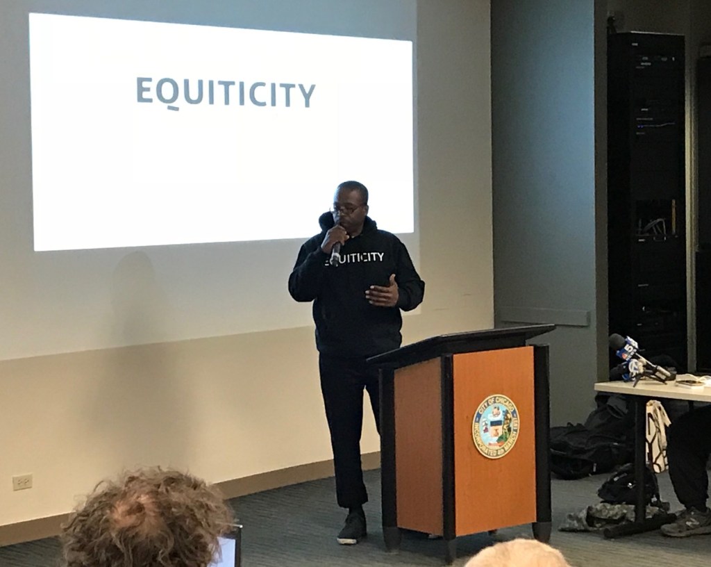 Oboi Reed Delivered a Manifesto Against CPD’s Racially Biased Bike Ticketing at City Hall