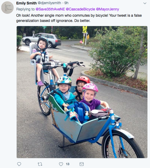 Seattle Bike Lane Opponents Say Moms Don’t Use Bike Lanes, Get Owned by Biking Moms