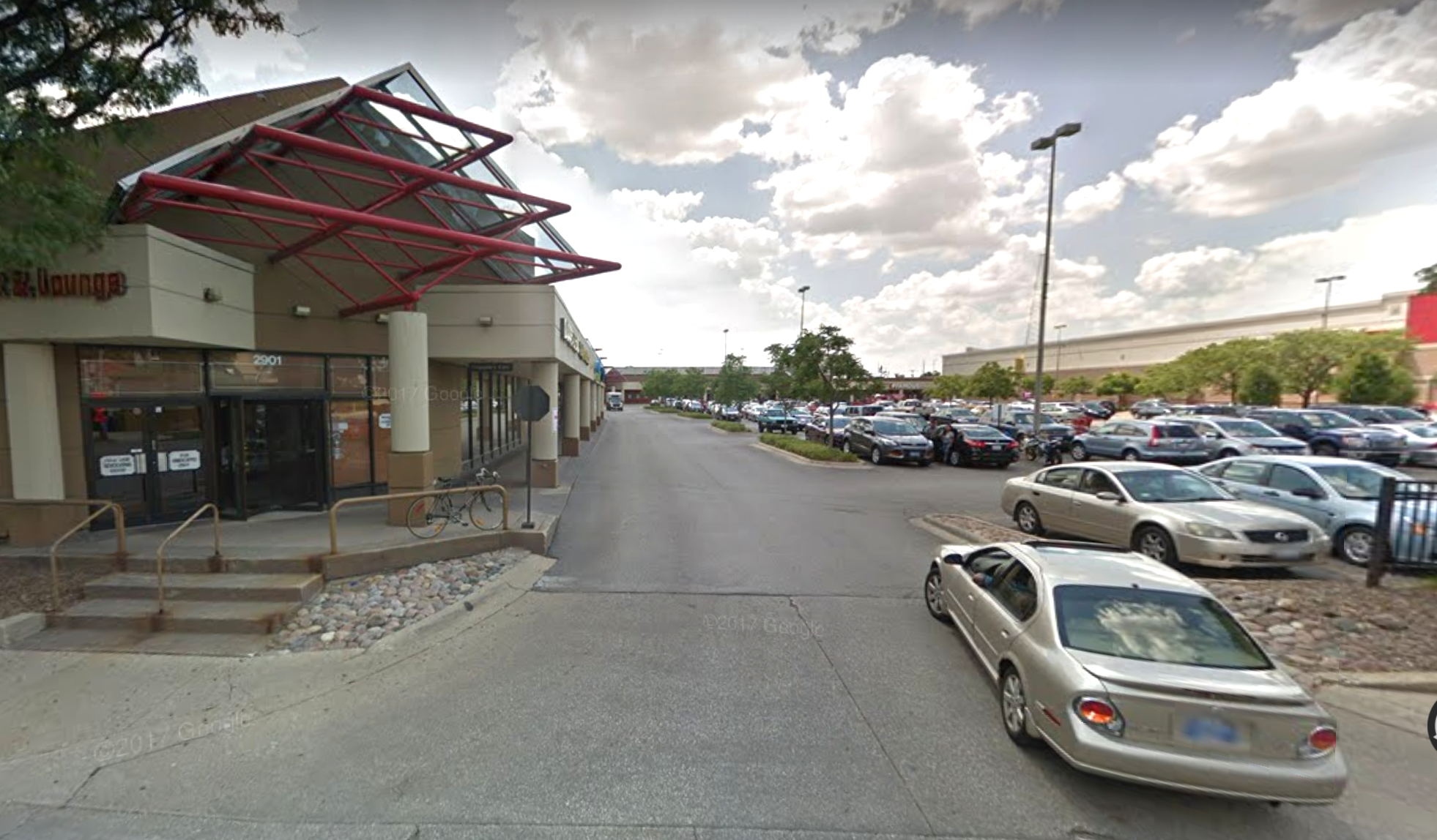 The shopping mall where the crash took place. Image: Google Street View