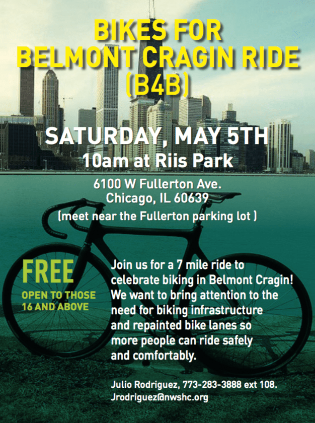 Ride for Better Bikeways in Belmont-Craigin on Saturday, May 5