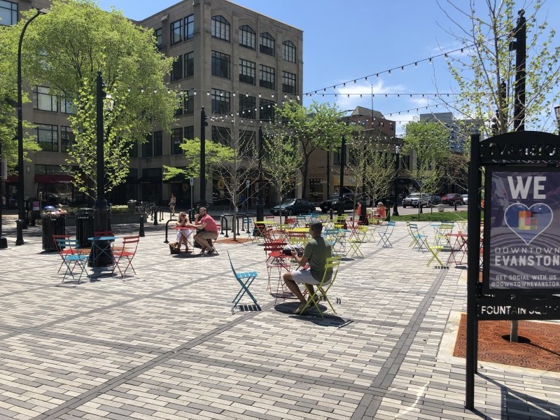 Evanston’s Fountain Square Rehab and Road Diet Is Creating a Great Public Space