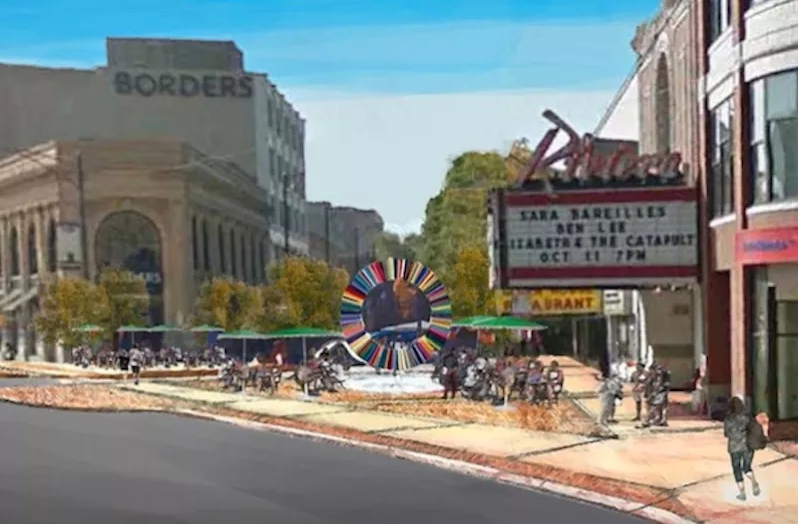 Rendering of the completed plaza.