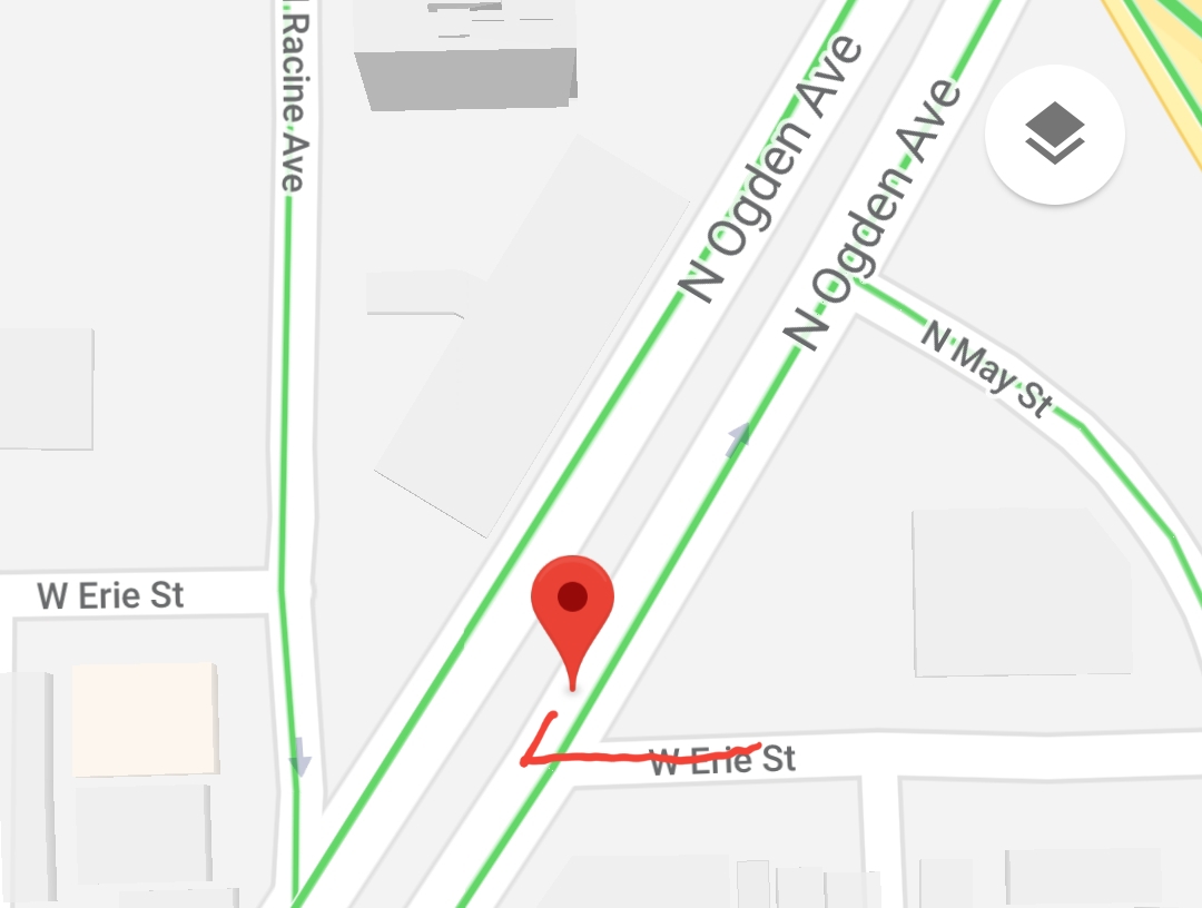A map showing the driver's turning movement and the location of the crash, according to Andrea Murphy, who said she witnessed the moment of impact. Image: Andrea Murphy