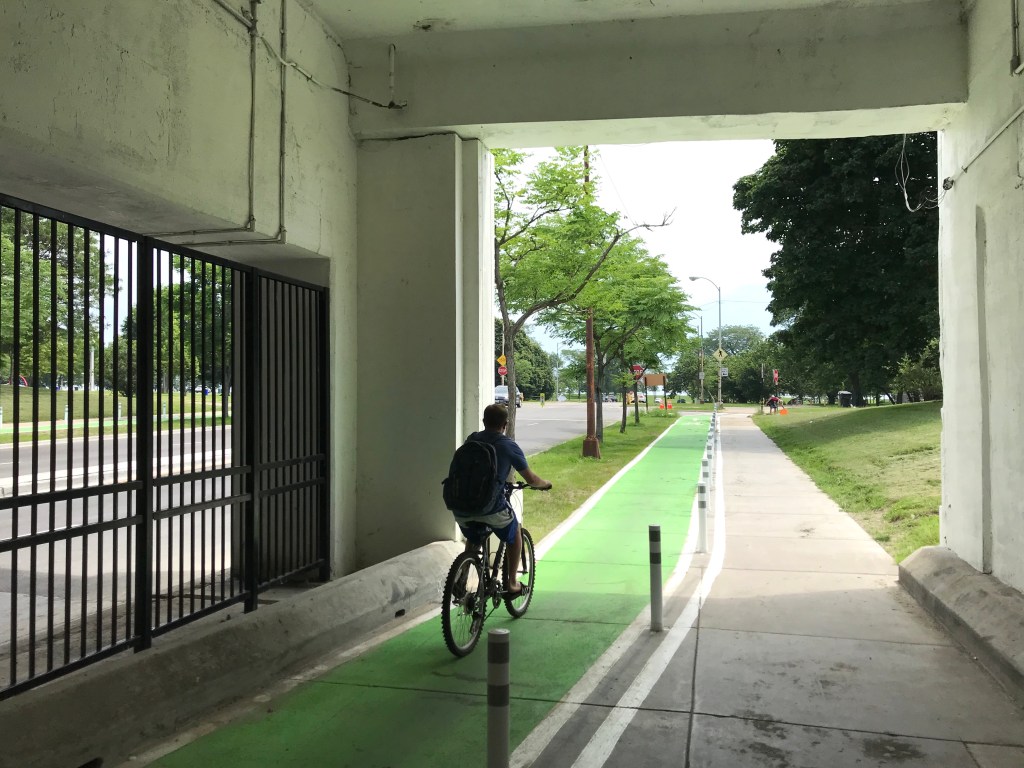 Eyes on the Street: The Lawrence and Wilson Viaduct Sidewalk Bike Lanes