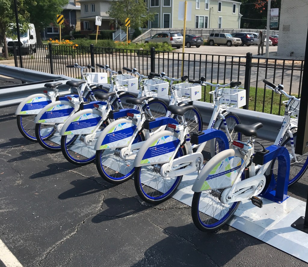 Pace’s Bike Racks Have Been Popping up in the Dockless Bike-Share Pilot Area