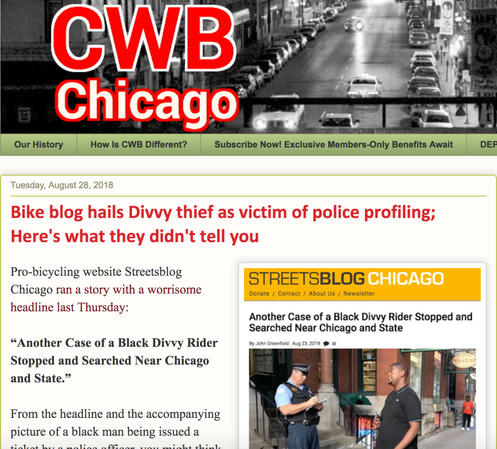 Crime Blog Says Arrest of Black Divvy Rider Was Legit. Here’s What They Didn’t Tell You.