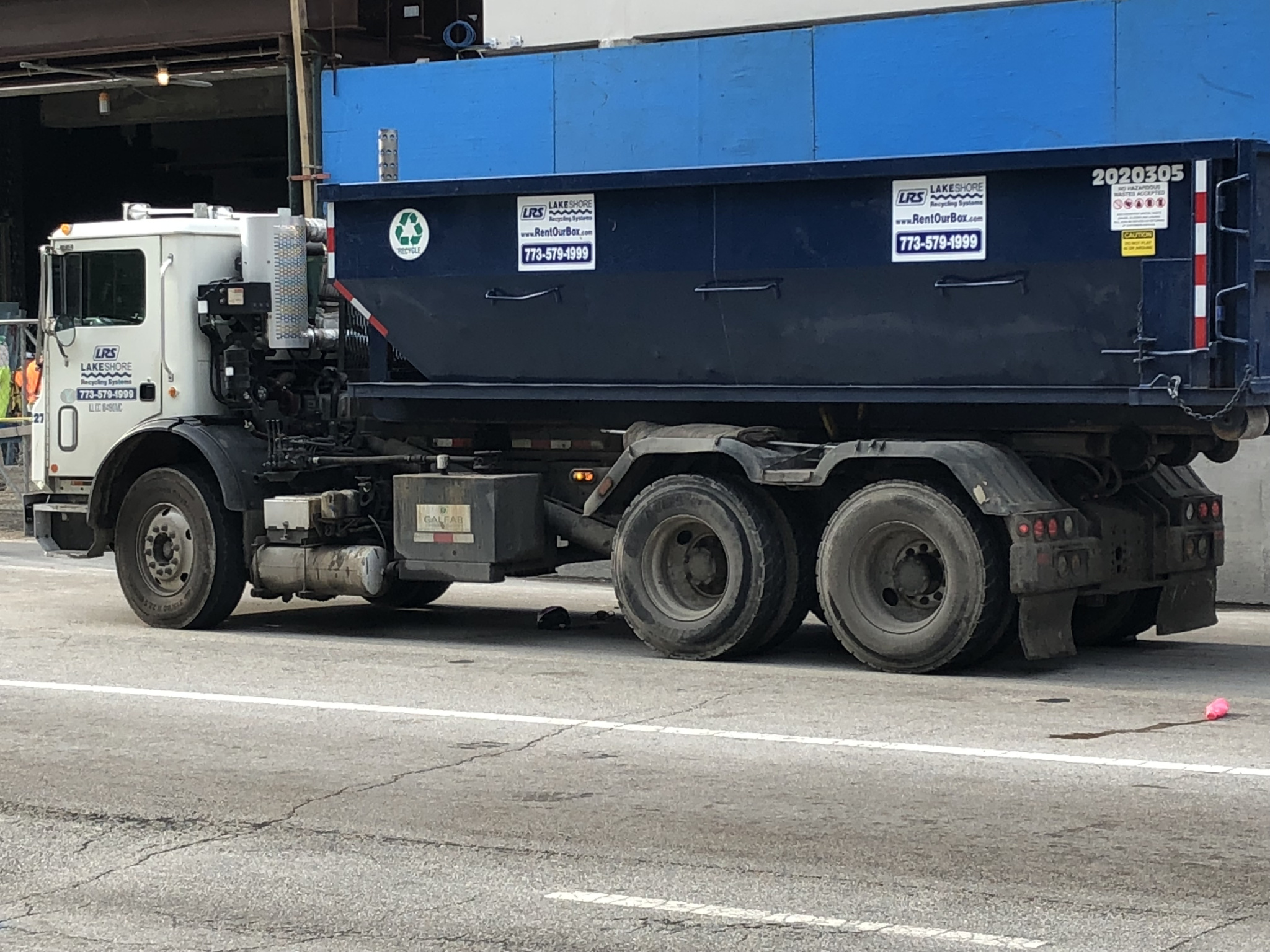 The dump truck involved in last week's fatal bike crash. Photo: Mitch Dudek, Chicago Sun-Times, used with permission