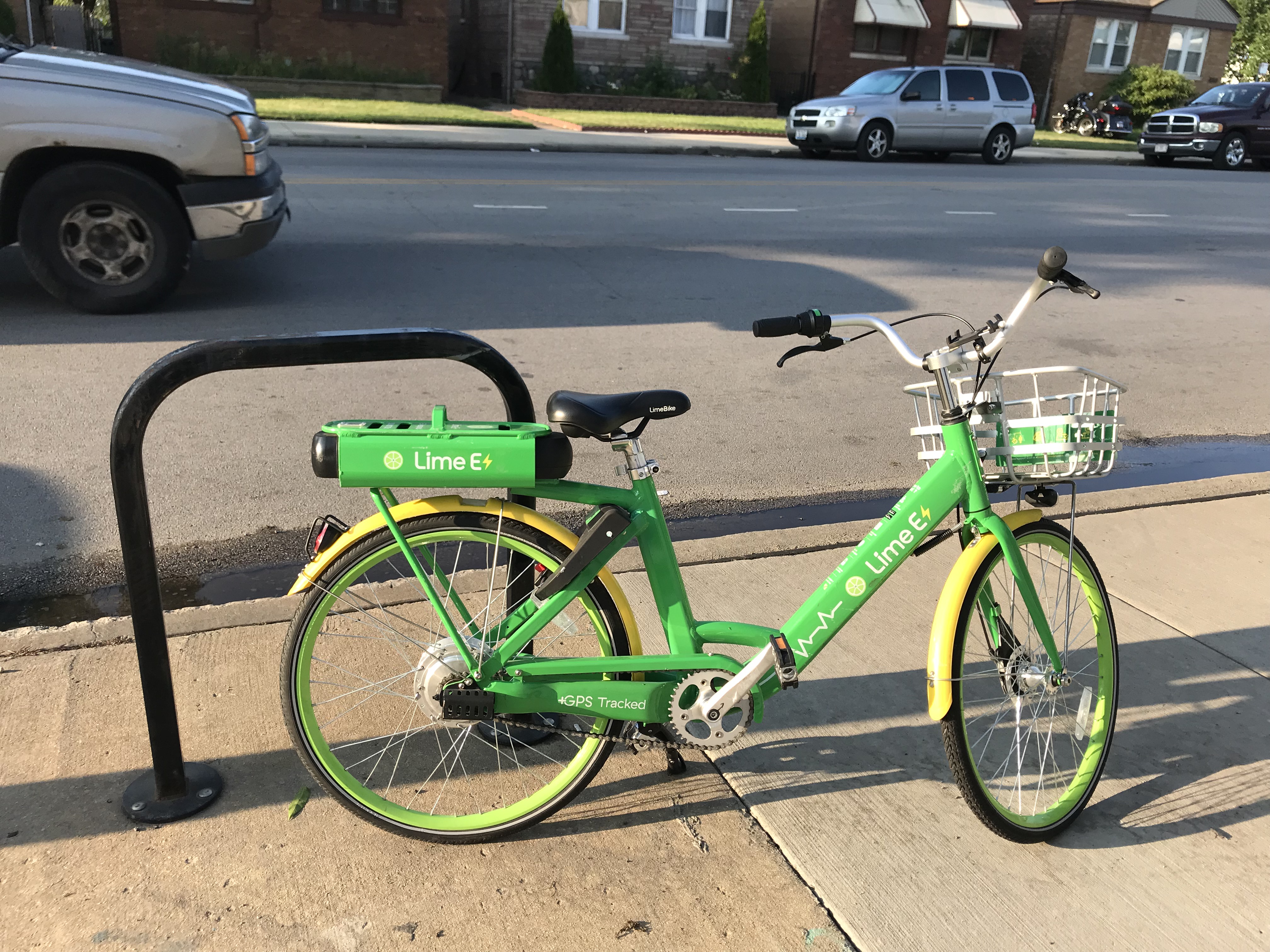 A LimeBike cycle. Photo: John Greenfield