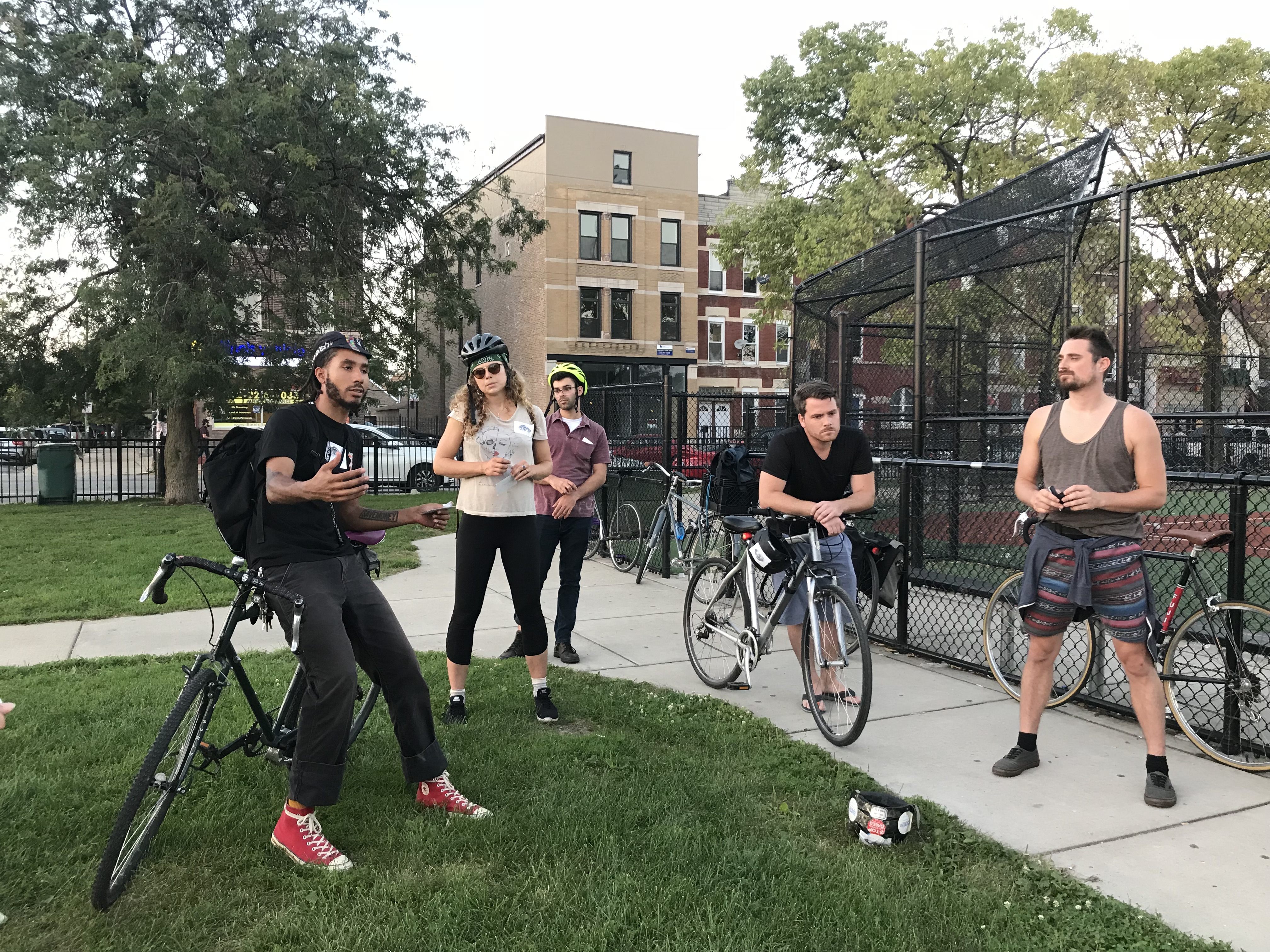 The group in Harrison Park. Photo: Lynda Lopez