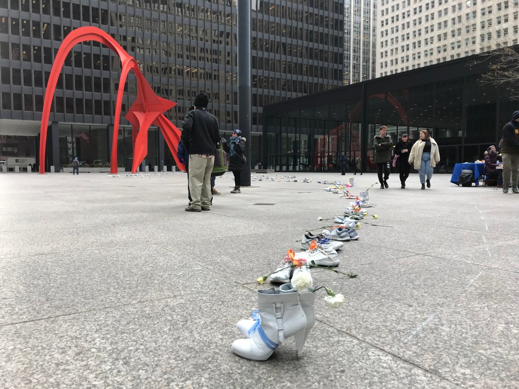 132 Pairs of White Shoes Were a Sobering Reminder of Lives Lost to Traffic Violence