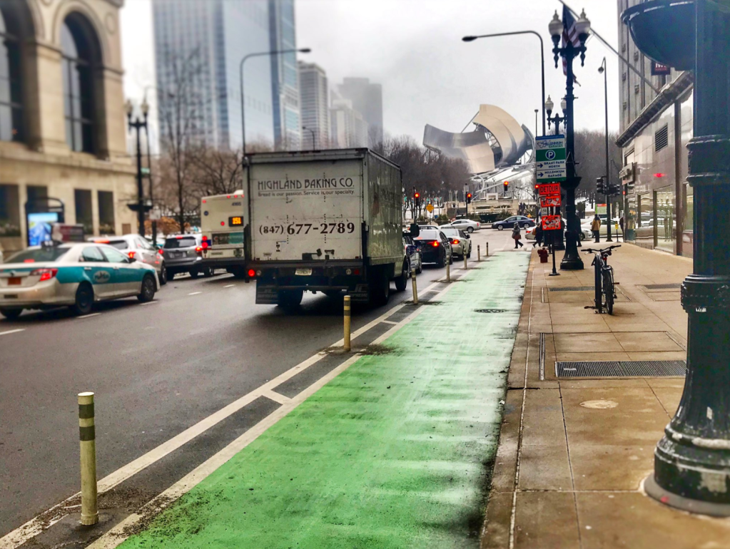 One Little Victory: CDOT Installs Posts to Deter Parking in Washington Bike Lane