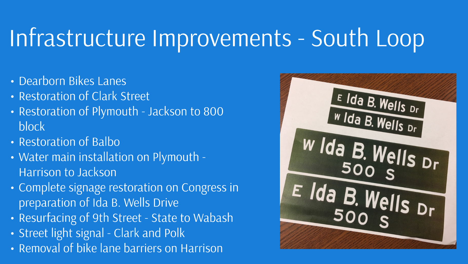 King cited the removal of the posts on the Harrison bike lanes as an "infrastructure improvement. Image: Fourth Ward