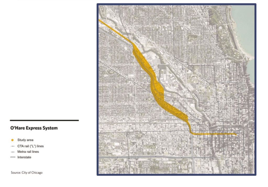CDOT Is Trying to Convince CMAP to Add the O’Hare Express to ON TO 2050