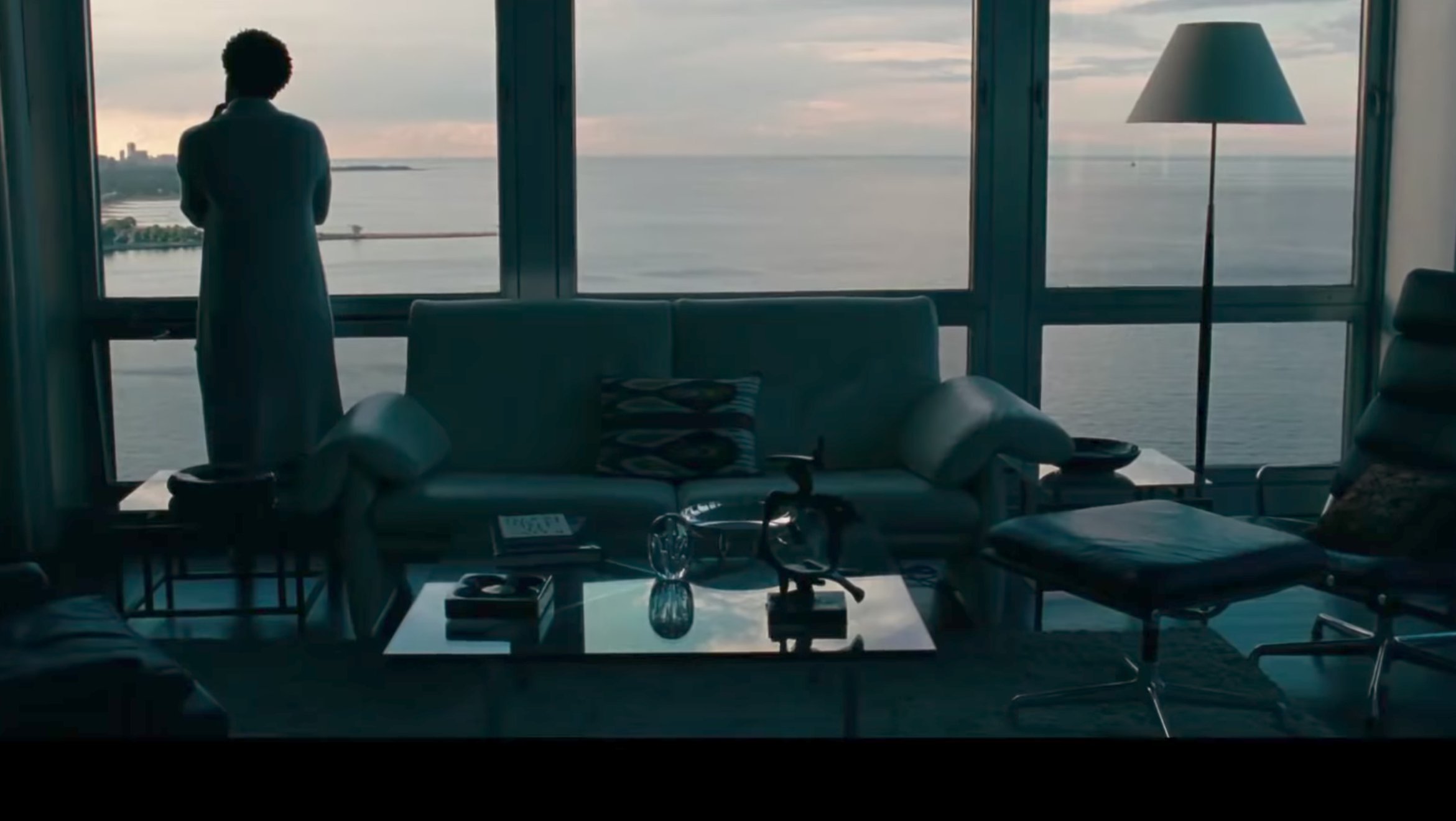 Viola Davis' Miesian apartment.