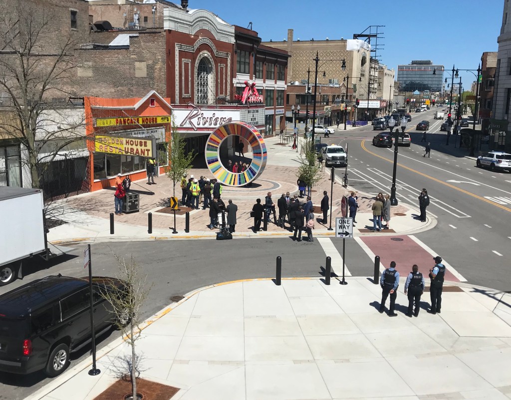 Circular Sculpture Is the Cherry on Uptown’s Complete Streets Makeover Sundae