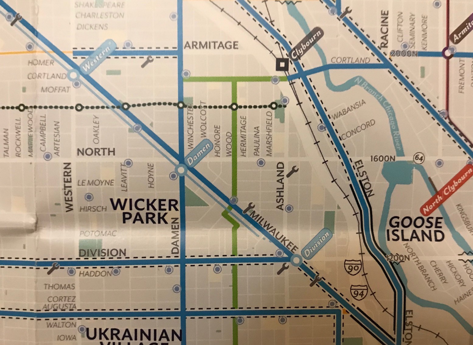 The Cortland and Wood greenways.