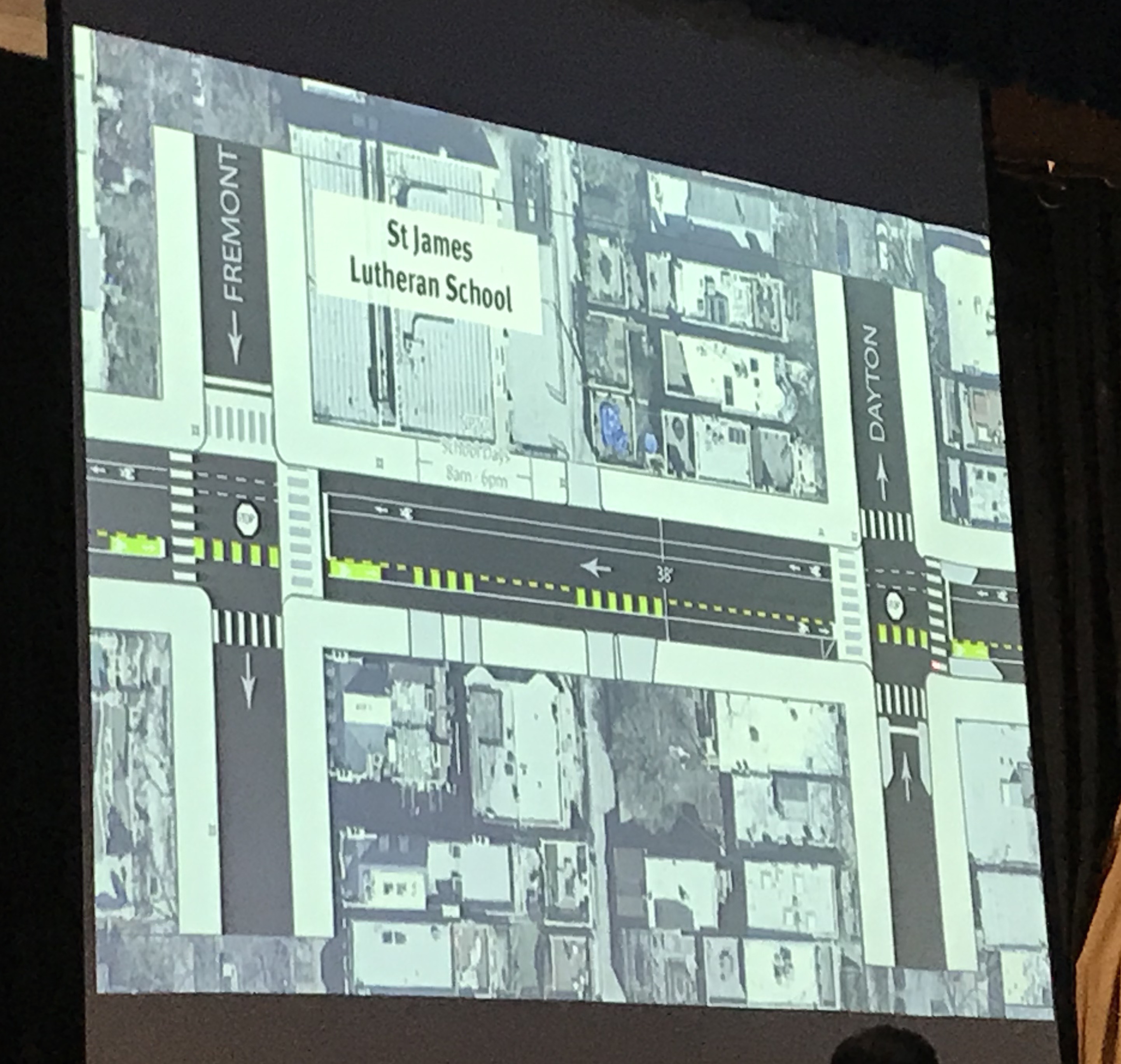 The proposed layout at St
