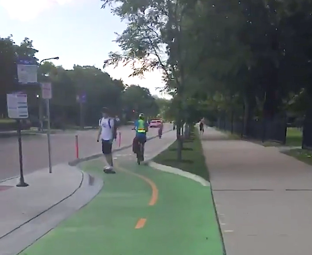 In Praise of the Concrete-Protected Bike Lanes in Evanston, Illinois