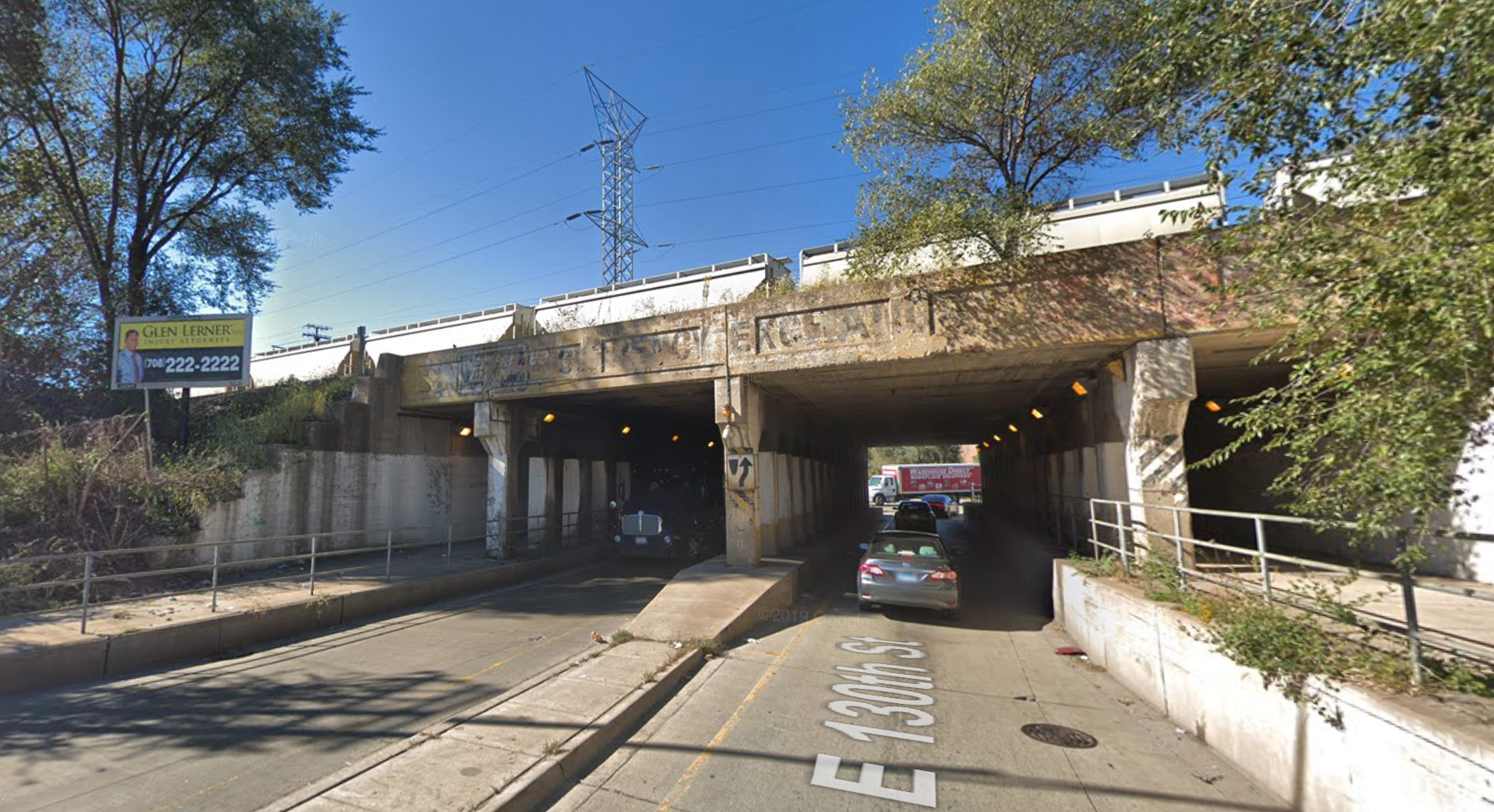 The 130th and Indiana Metra viaduct. Image: Google Maps