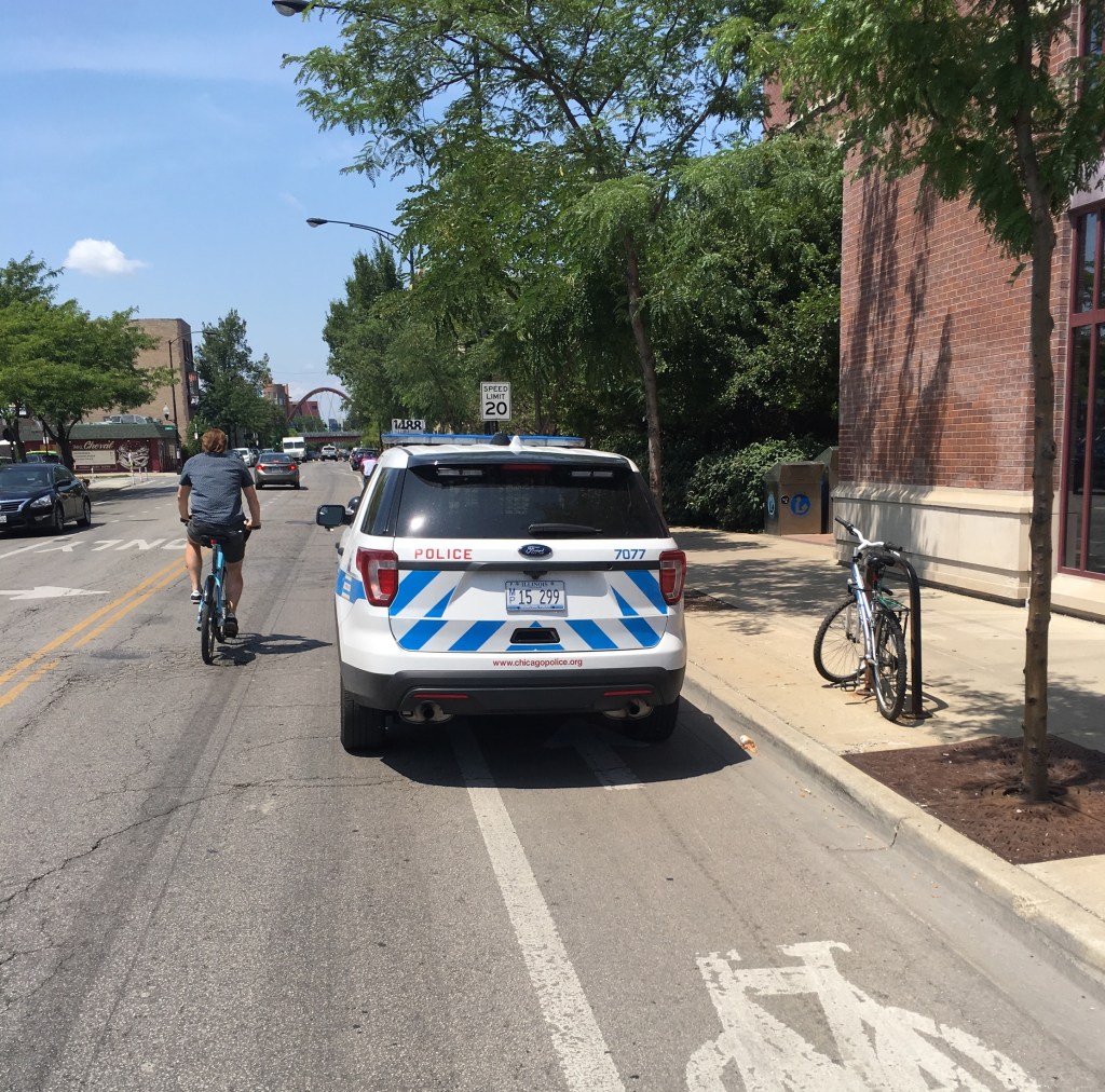 Inspector General calls out CPD for illegal parking; police bike lane blockage needs to stop too