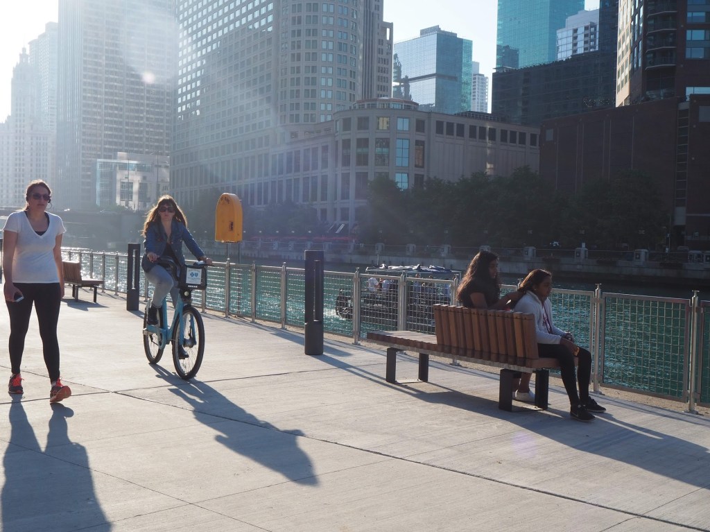 Victory! The right to bike on the riverwalk is preserved. Now about those “No Biking” signs…