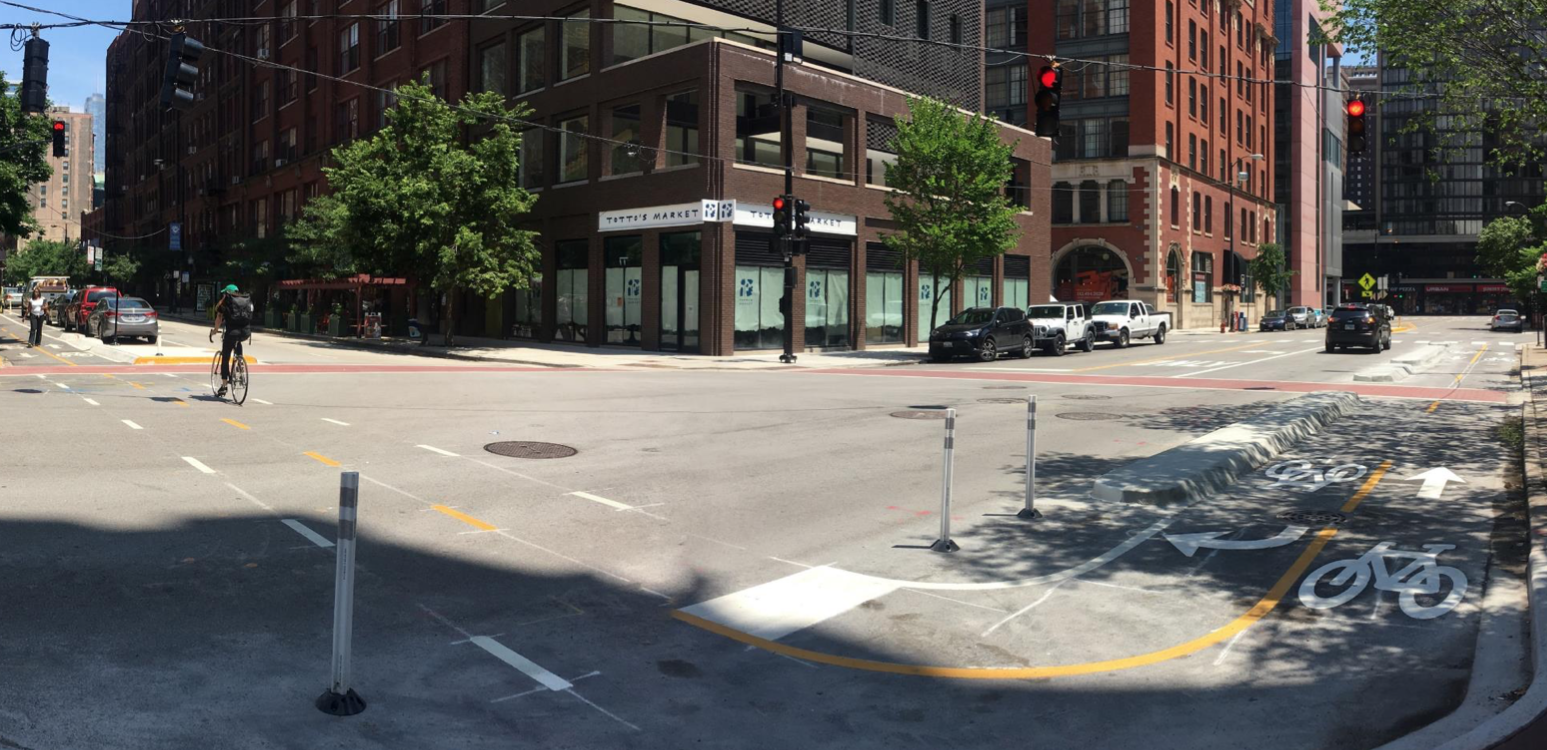 The concrete treatment on Polk. Photo: CDOT