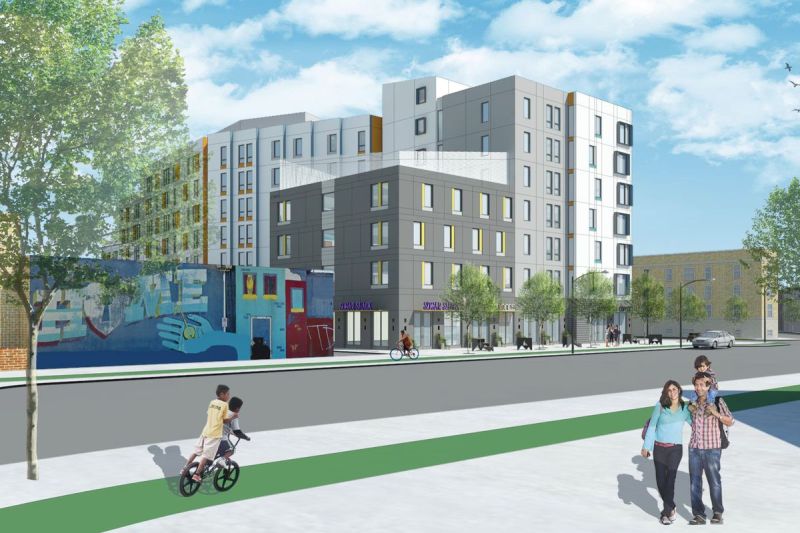 Rendering of the Emmet Street development.