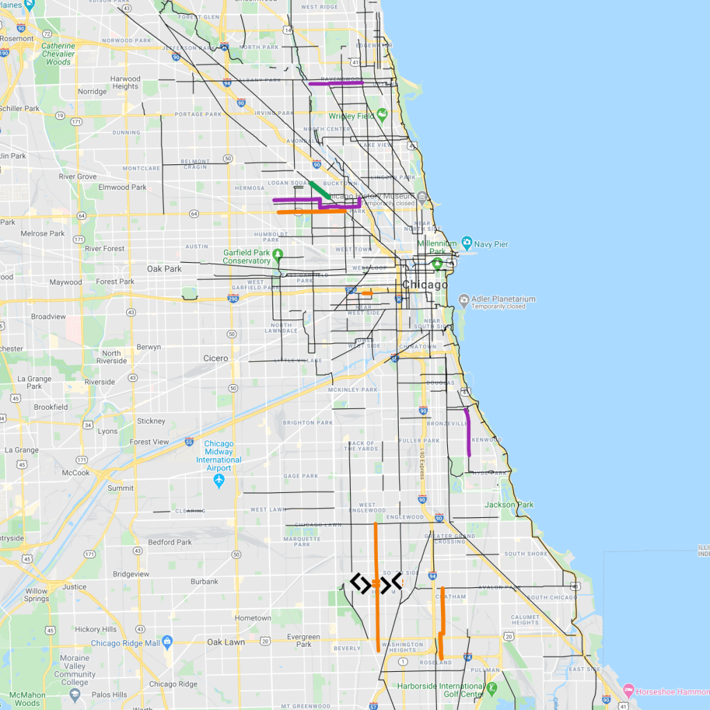 Map: Here are some of the 25-30 miles of new bikeways slated for 2020 installation