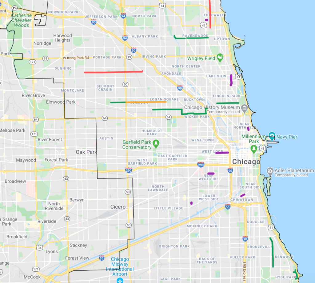 Map: Here are the latest Chicago Slow Streets and Cafe Streets