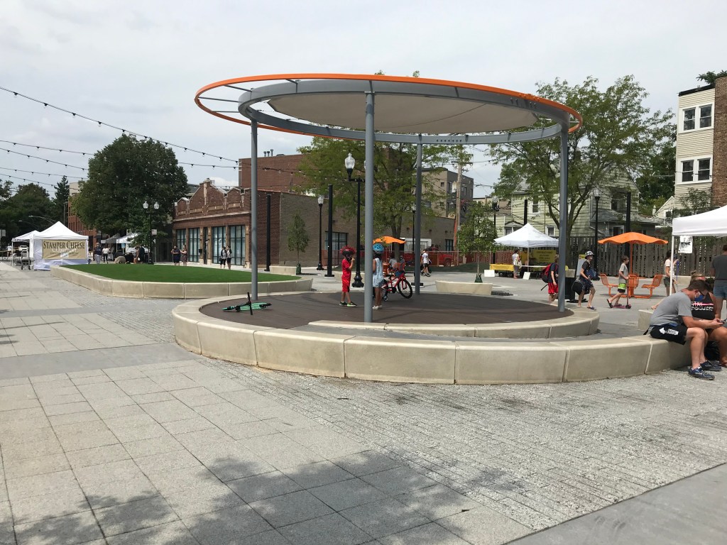 Northcenter Town Square highlights the benefits of turning parking into people space