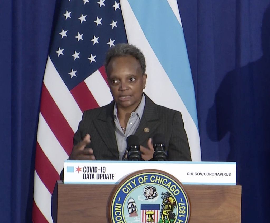 Lightfoot warns against outdoor socializing, but implies indoor bar, restaurant service is safe