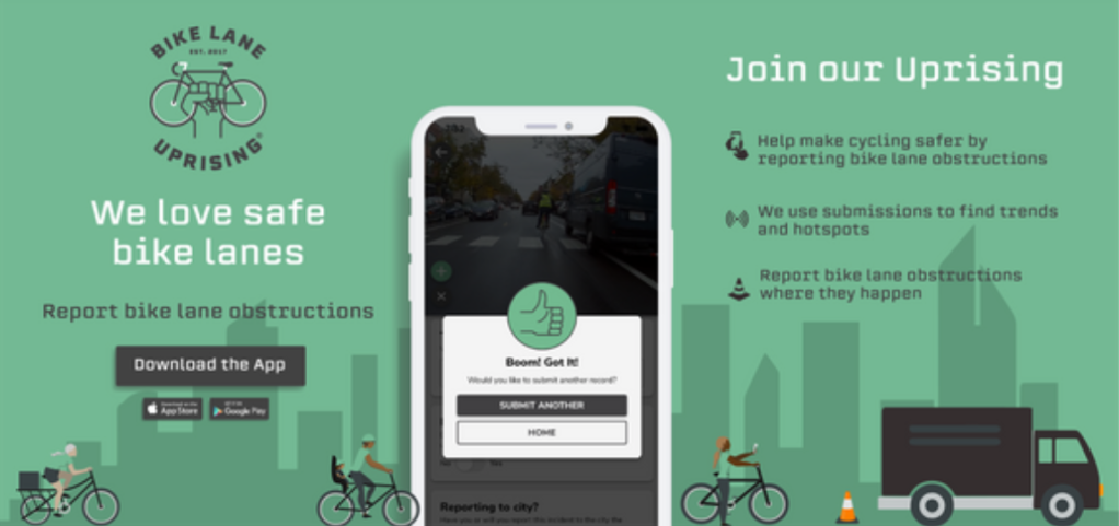 The new Bike Lane Uprising app makes it easier than ever to report bikeway obstructions