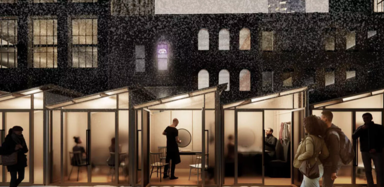 A rendering of the "Cozy Cabin" proposal.