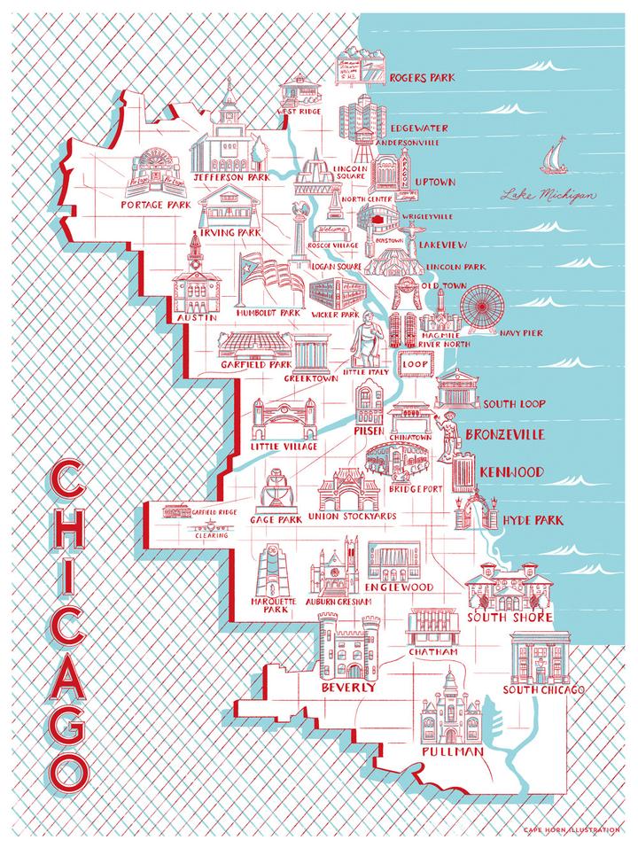Donate to SBC, get 25% off Cape Horn Illustration’s Chicago-centric prints