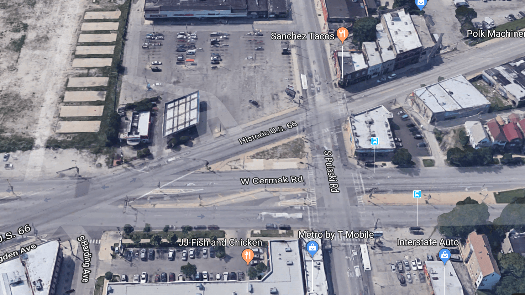 The pedestrian-hostile “Five Points” intersection of