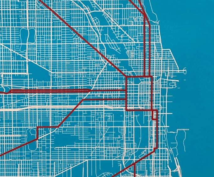 Translating the CTA ‘L’ train map into bike routes