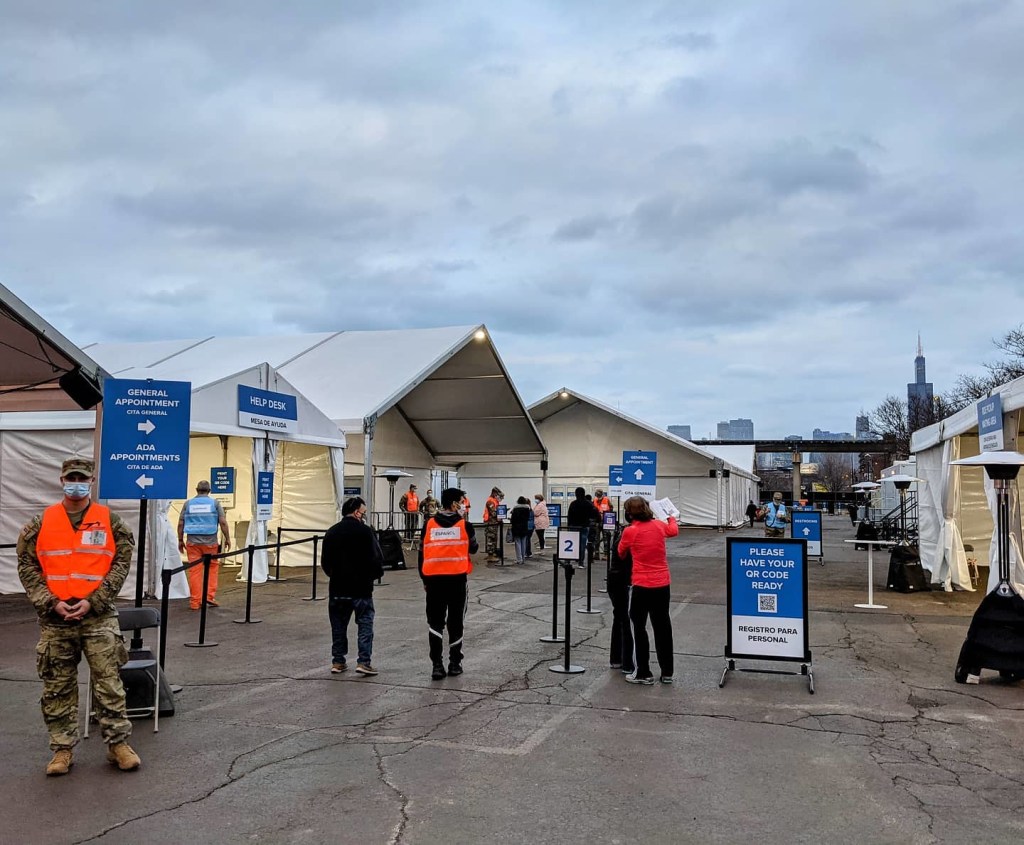 Most people in Chicagoland can access COVID vaccination sites via transit