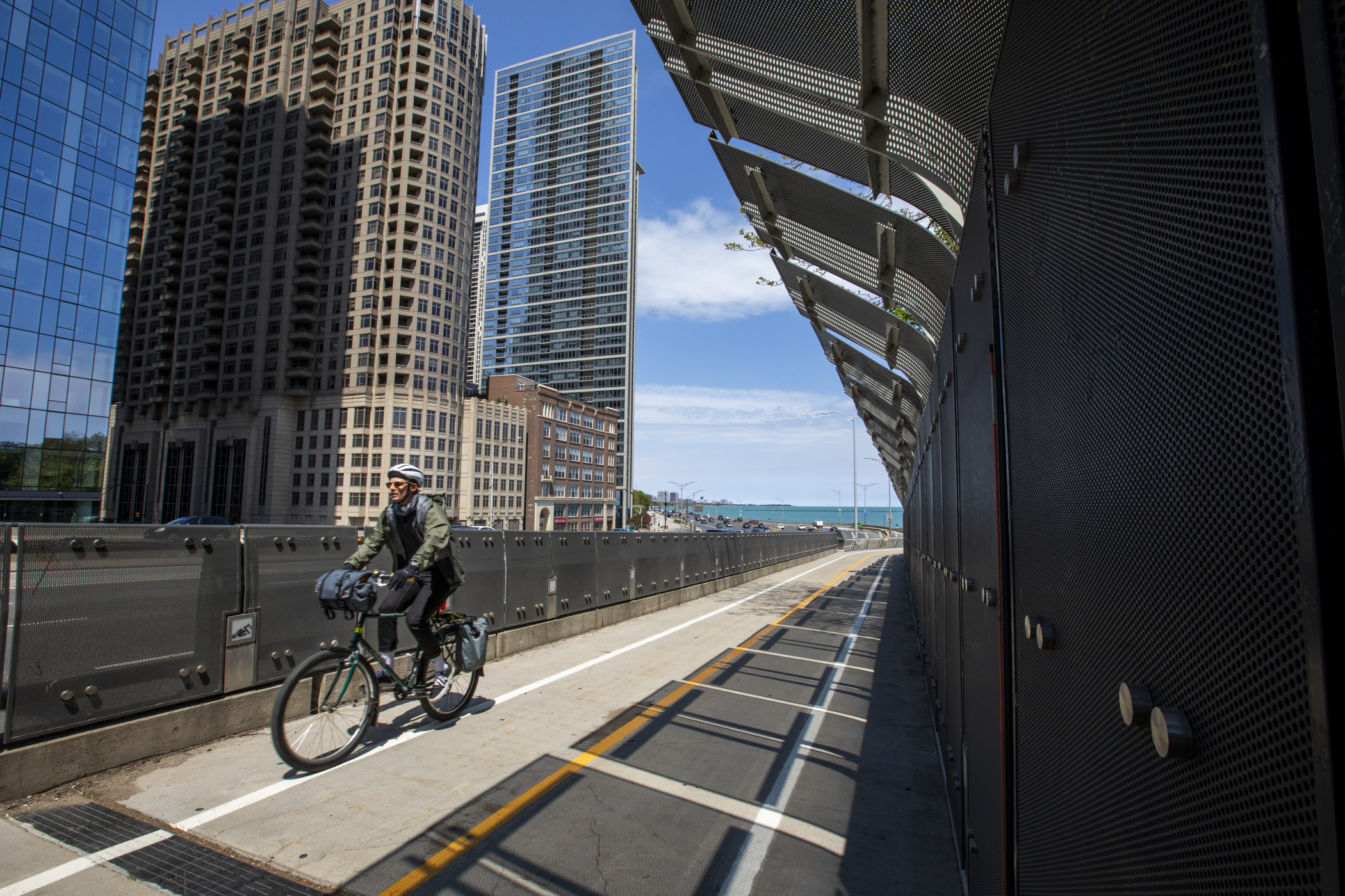 View of the lake from the Navy Pier Flyover. Photo: City of Chicago